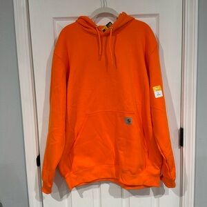 NWT Men’s Carhartt high vis orange hoodie